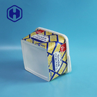 Caixa plástica de empacotamento vazia do quadrado do biscoito 3L do petisco com punho da tampa