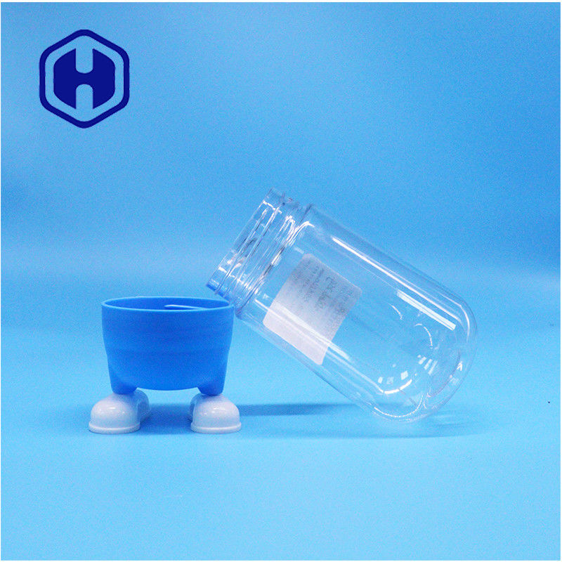 Caramelo de forma única de plástico de qualidade alimentar Biscoitos de açúcar presente frasco claro tampa de parafuso elegante