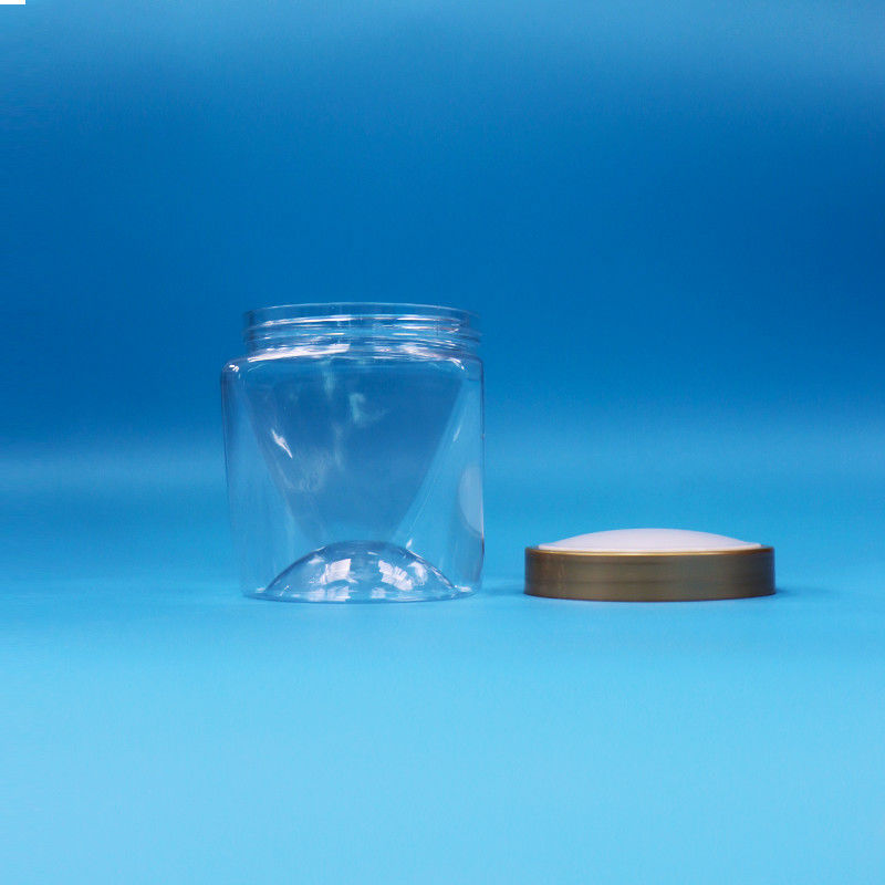 Garrafa de boca larga de plástico PET de qualidade alimentar transparente para bebês e doces