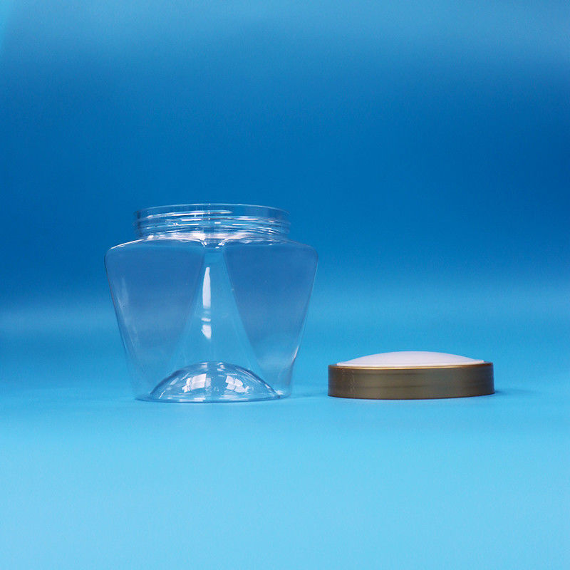 Garrafa de boca larga de plástico PET de qualidade alimentar transparente para bebês e doces