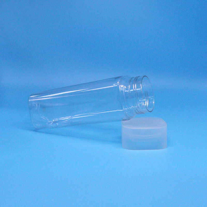 Snack Candy Clear Square Wide Mouth Grade de alimentos PET frascos de plástico para enrolar tampa