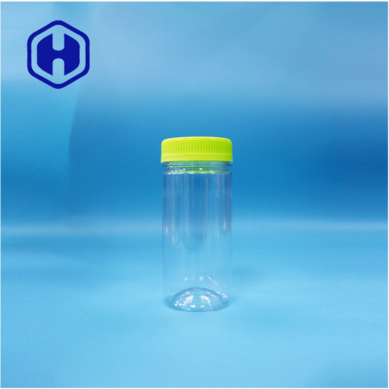 Alimentos secos redondos claros do plástico do presente doces doces do açúcar nozes PET Jar parafusos tampa superior