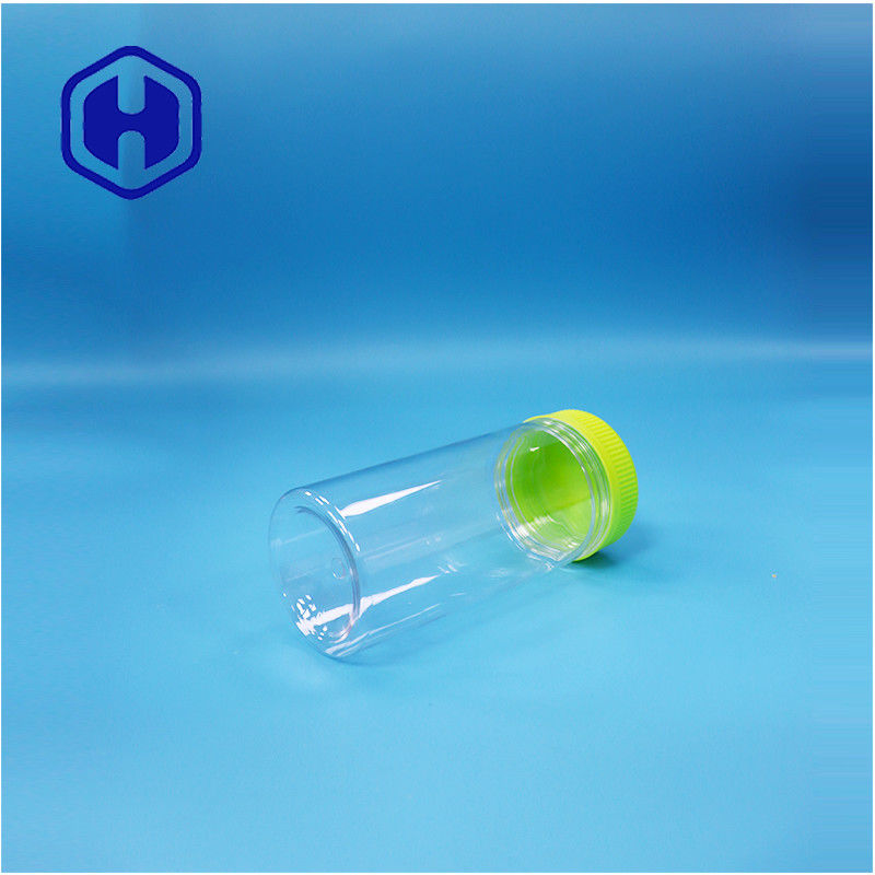 Alimentos secos redondos claros do plástico do presente doces doces do açúcar nozes PET Jar parafusos tampa superior