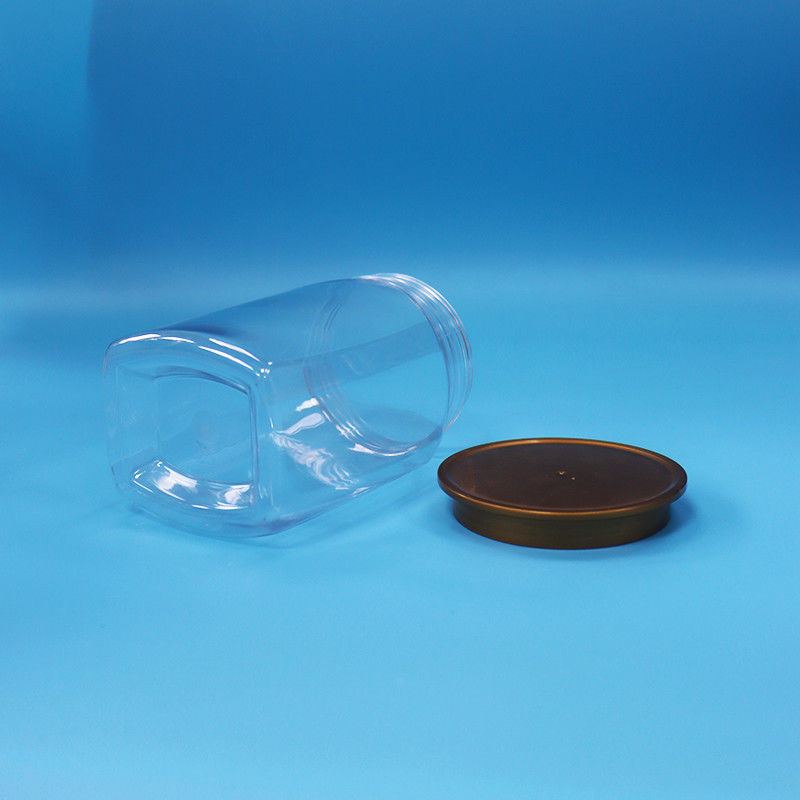 Alimentos para bebés de boa qualidade plástico PET transparente armazenamento de alimentos doces biscoitos frasco vedação tampa