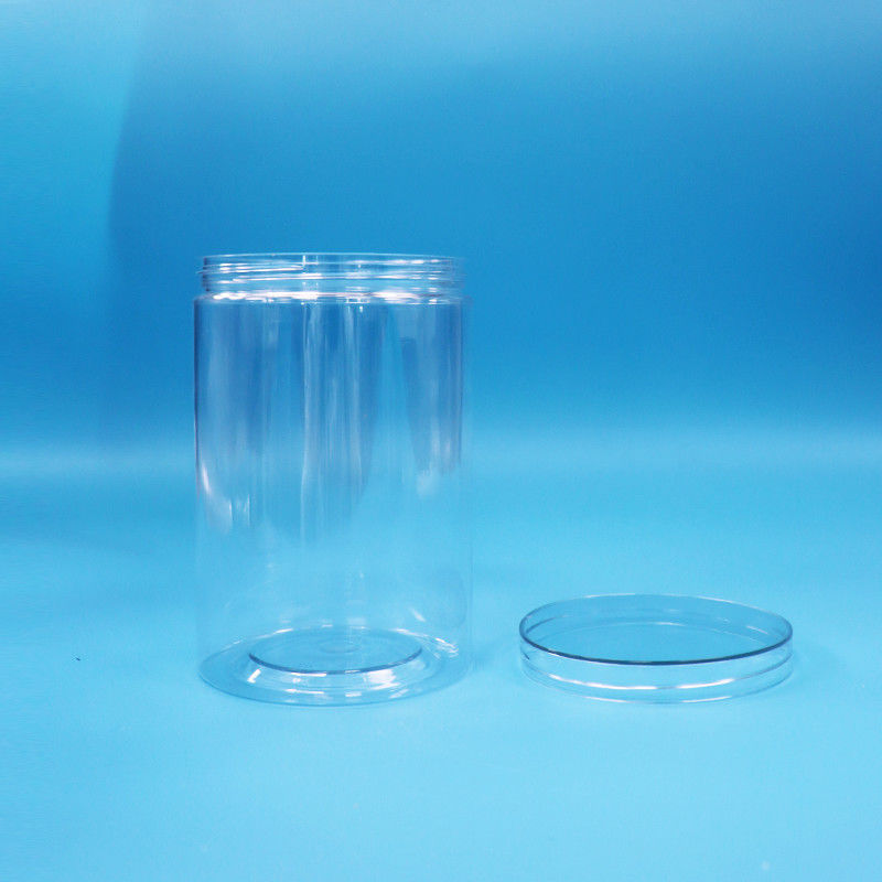 35.5oz Grade Alimentar Alimentos doces Nozes Cilindro Rondão PET Vidro de plástico transparente tampa de parafuso
