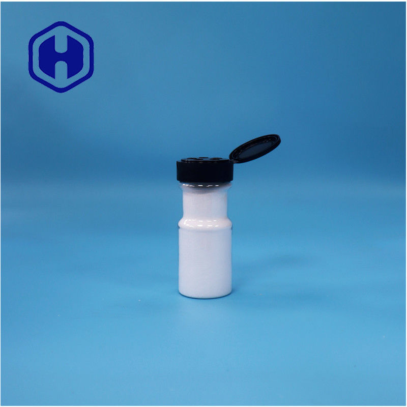 Barril de especiarias de grau alimentar de plástico redondo transparente