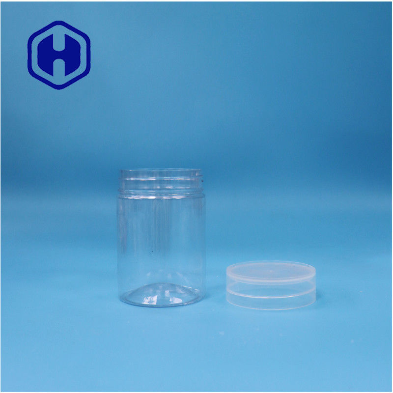 Ferramenta de pimenta de forma redonda, plástico PET transparente, doces, doces, nozes, frasco de pimenta, tampa de parafuso