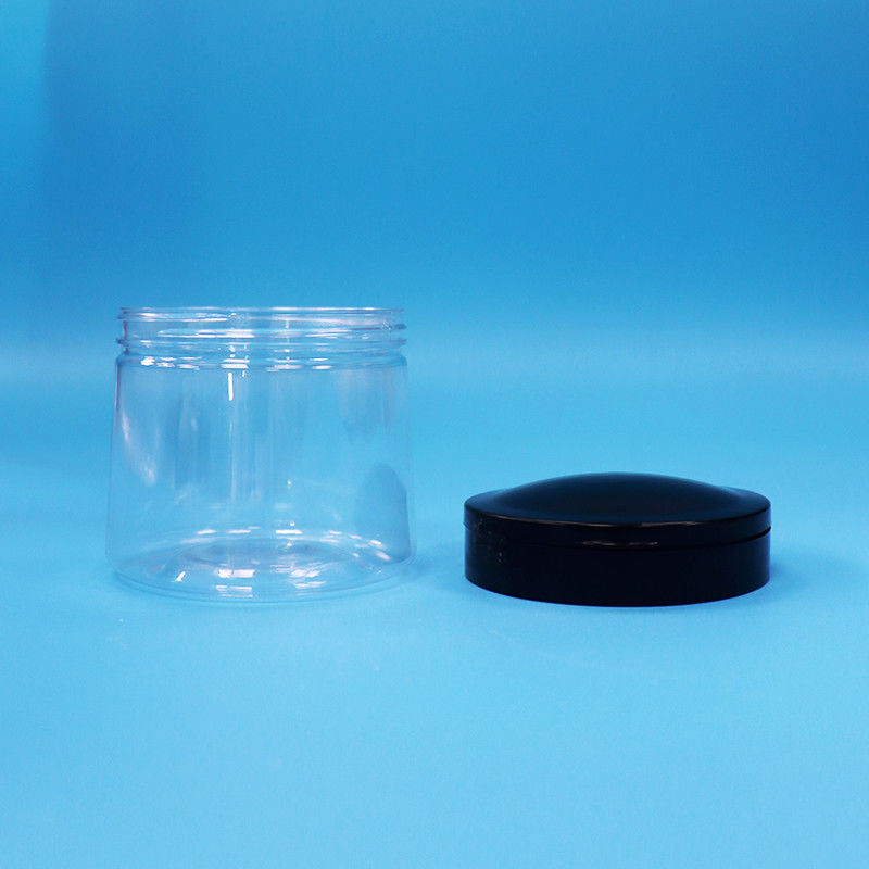 Grade de alimentos transparente pequeno plástico redondo frasco de armazenamento de alimentos plástico parafusos tampa superior