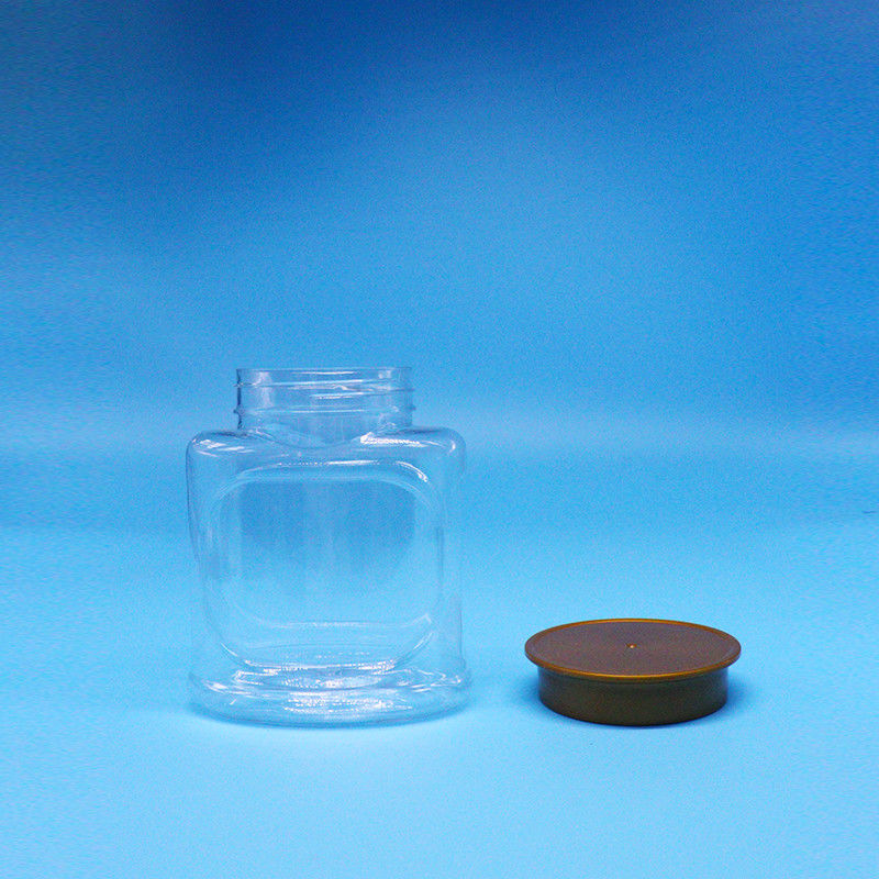 Biscoito de doces limpo Vazio Amêndoas herméticas PET de qualidade alimentar frasco de plástico tampa de parafuso para alimentos