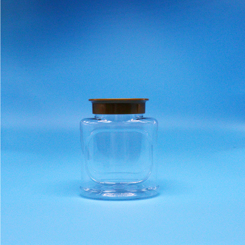 Biscoito de doces limpo Vazio Amêndoas herméticas PET de qualidade alimentar frasco de plástico tampa de parafuso para alimentos