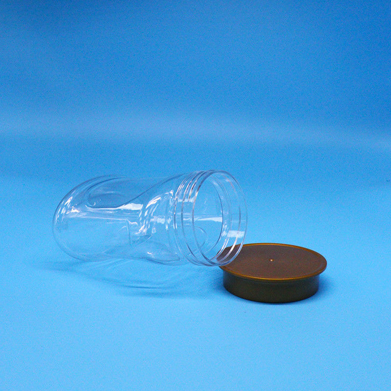 Biscoito de doces limpo Vazio Amêndoas herméticas PET de qualidade alimentar frasco de plástico tampa de parafuso para alimentos