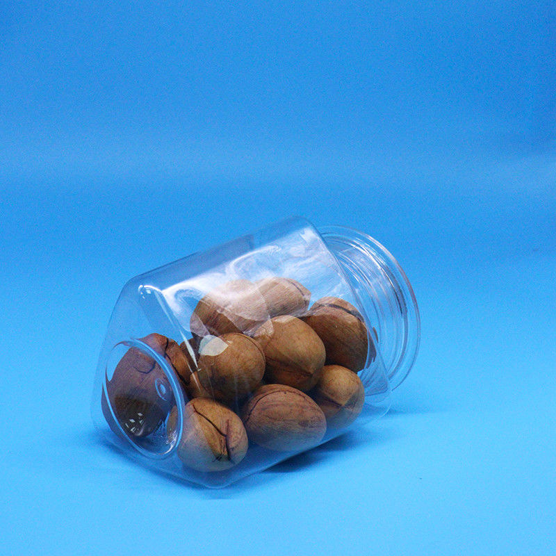 Cookie Food Candy Grade Food Clear Triangle Shape PET Plastic Clear Jar Clear Lid