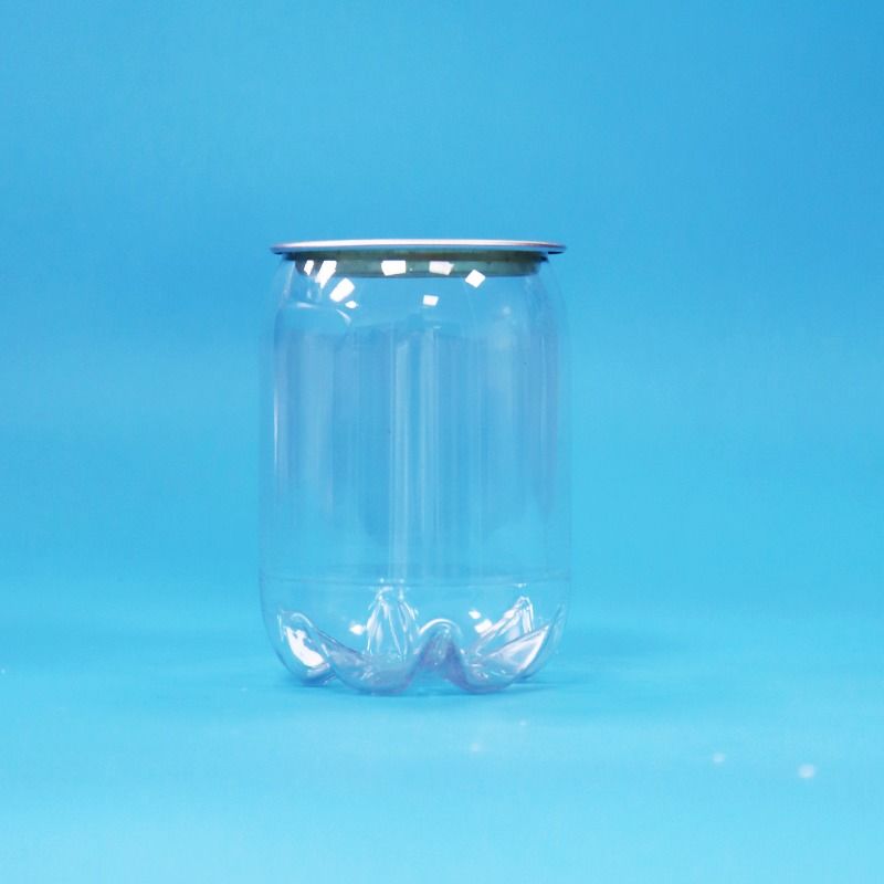 Latas de PET transparentes e claras, de plástico, fáceis de abrir, de qualidade alimentar, para bebidas, refrigerantes