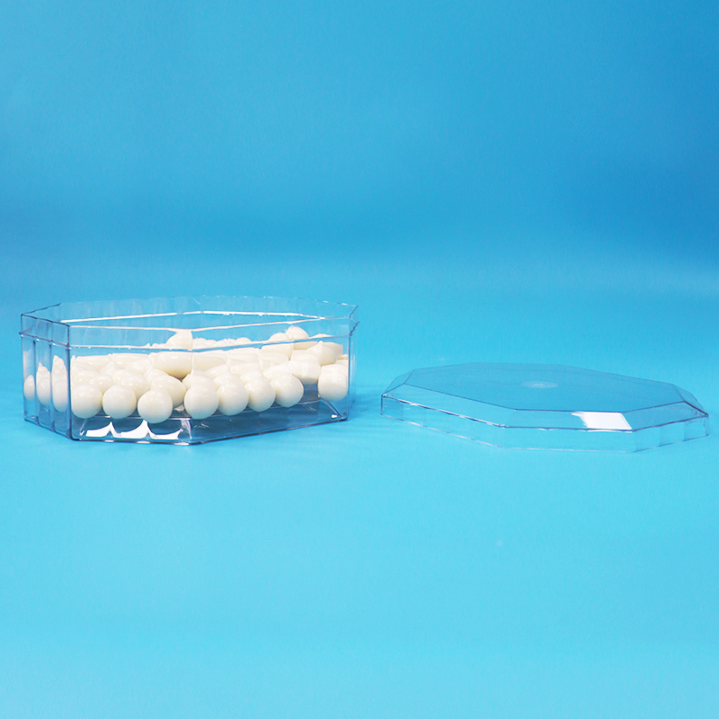 Empty Dried Fruit Candy Nuts Cookies PET Plastic Octagon Packaging Box Food Grade