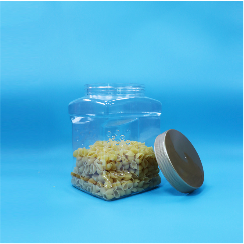 Frascos PET com tampa de rosca transparente para nozes de mirtilo vermelho seco, biscoitos, doces, grau alimentício