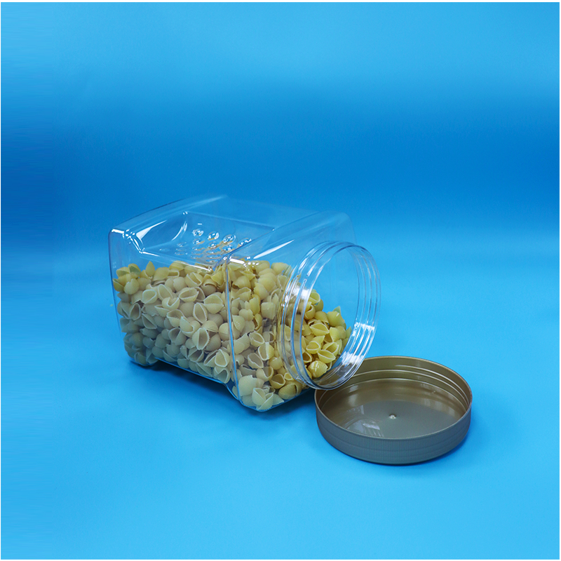 Frascos PET com tampa de rosca transparente para nozes de mirtilo vermelho seco, biscoitos, doces, grau alimentício