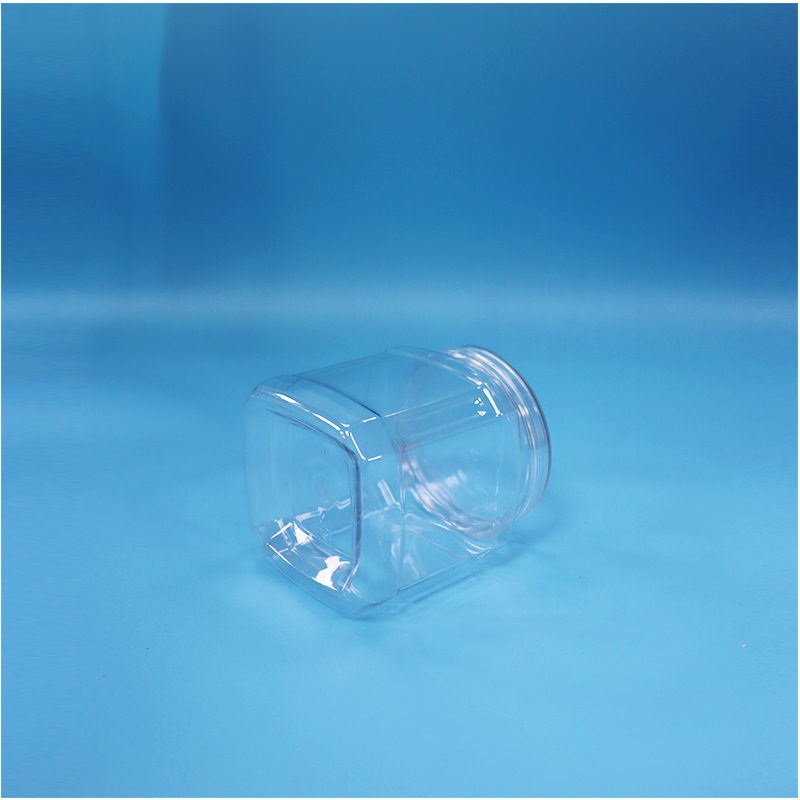 Frasco PET Quadrado Transparente 500 ml Para Figos Secos, Flocos de Coco e Tiras de Espinheiro