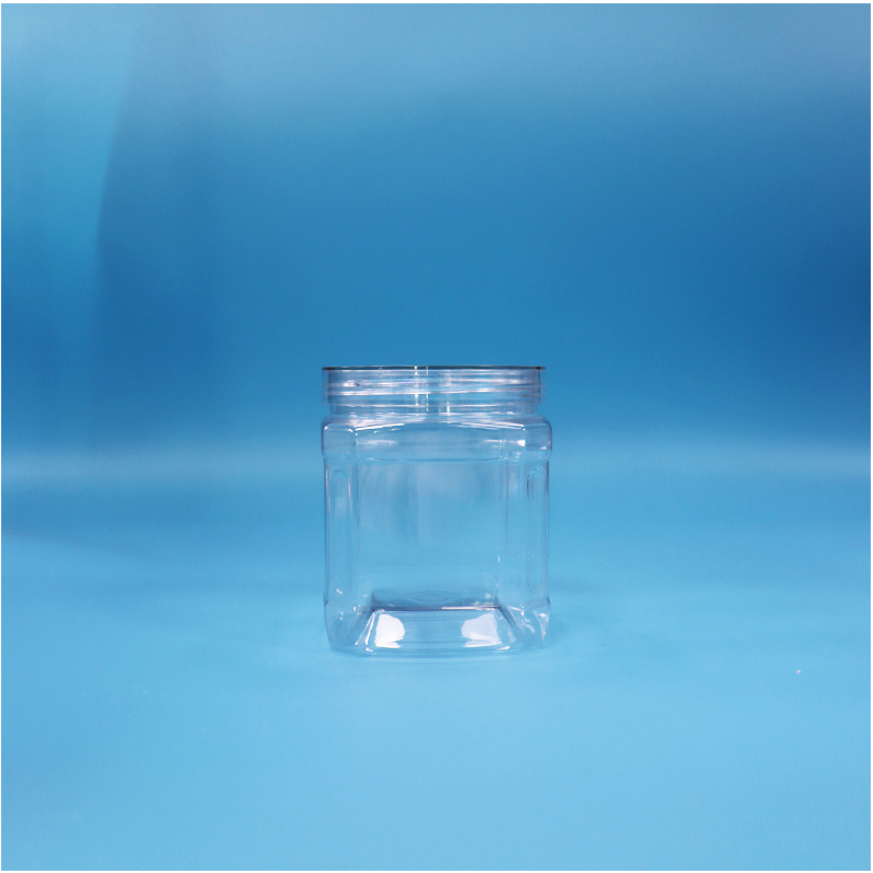Frasco PET Quadrado Transparente 500 ml Para Figos Secos, Flocos de Coco e Tiras de Espinheiro