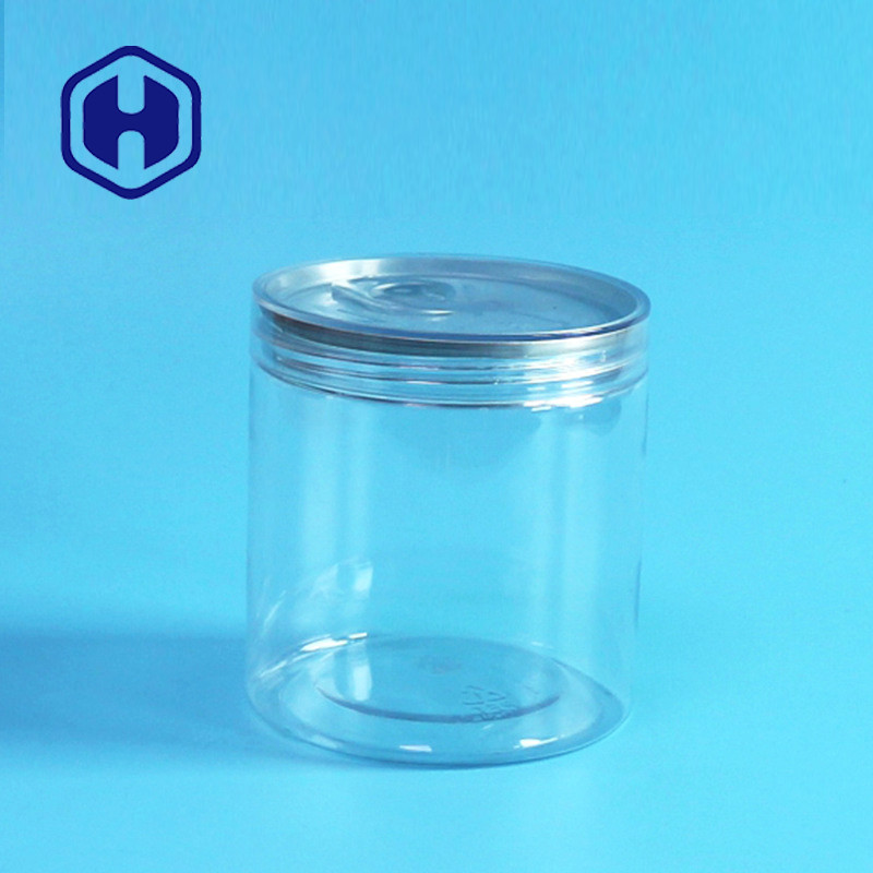 A lata plástica vazia aberta fácil 360ml dos alimentos para animais de estimação seca vegetais de frutos em volta da tampa do parafuso hermética