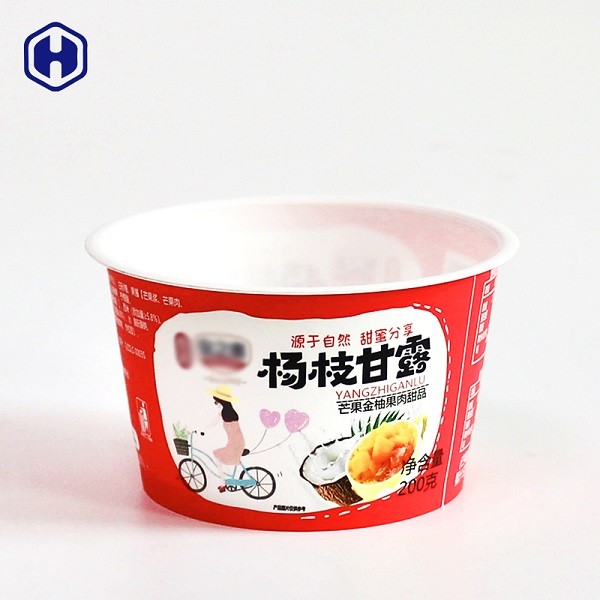 Copos Compostable empilháveis do iogurte dos recipientes plásticos da polpa IML do fruto