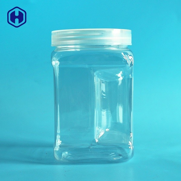 Frascos plásticos do armazenamento do produto comestível com prova hermética do escapamento das tampas do parafuso
