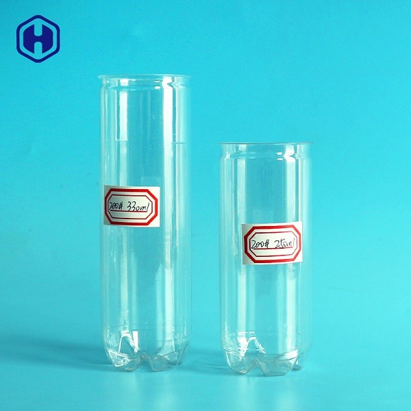 Bebida plástica transparente das latas de soda 250ML 330ML que embala não o derramamento