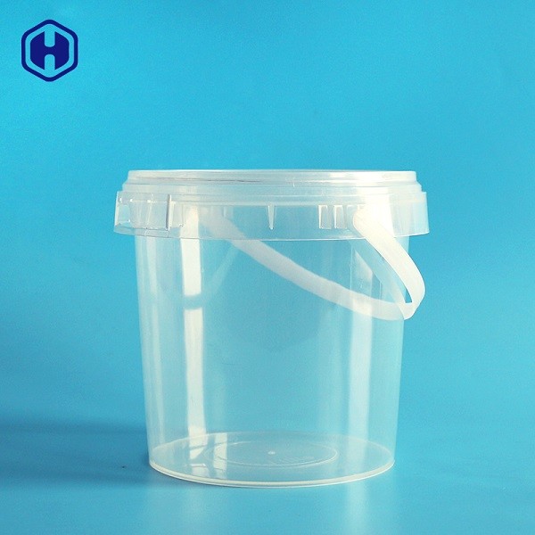 empacotamento personalizado redondo do recipiente plástico do logotipo da cópia das cubas dos PP da cubeta de 1L IML