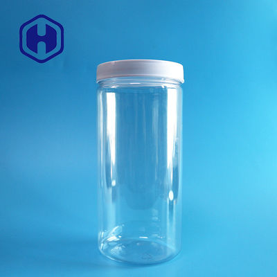 Frasco tomado partido reto do ANIMAL DE ESTIMAÇÃO plástico claro da massa 1080ml do macarronete com tampa do parafuso