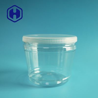 A salmoura plástica do ANIMAL DE ESTIMAÇÃO redondo transparente maioria range o armazenamento vegetal da boca 600ml larga