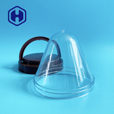 120 mm 100 g frasco de plástico de boca larga PET pré-forma com tampa transparente