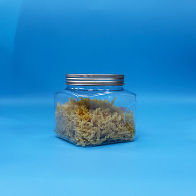 Garrafa de plástico transparente de algodão de alumínio