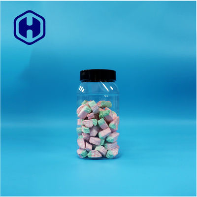 Triângulo em forma de plástico transparente Alimentos secos marshmallow jar doces parafuso tampa superior