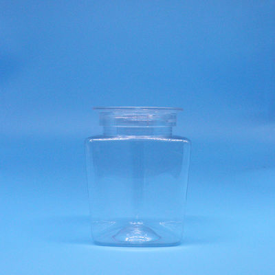 Grado Alimentar Biscoito Alimentar Doces Triângulo Forma PET plástico transparente Jar tampa clara