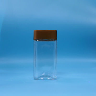 Balsas transparentes de qualidade alimentar doces alimentos para bebés PET quadrado frascos de plástico de armazenamento