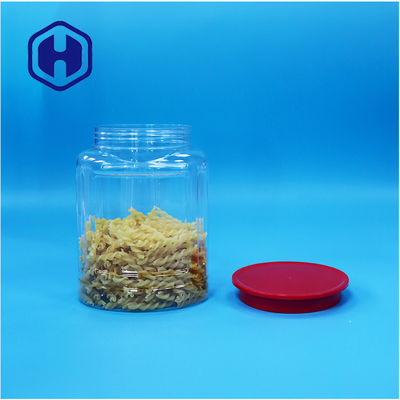 Forma oval transparente de plástico nozes doces biscoitos de pimenta alimentos para bebês Jar parafuso tampa superior