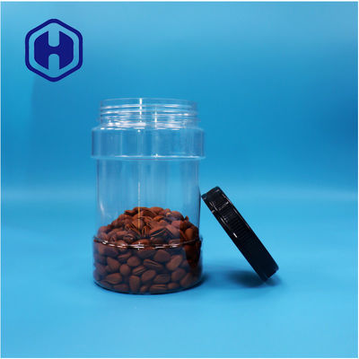 Alimentos secos de forma redonda, plásticos claros, boca larga, doces, nozes de pimenta, frascos de açúcar