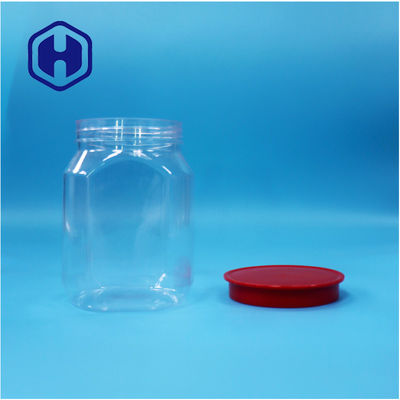 Hexágono Transparente Forma Única Biscoitos de Plástico Doces de Pimenta Jar de Alimentos para Bebês