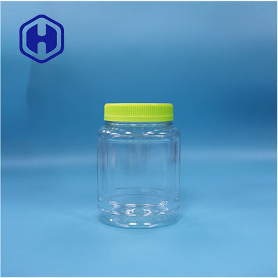 Oval transparente de plástico presente doces Nut Nougat Lolipop frutas geleia Jar parafuso tampa