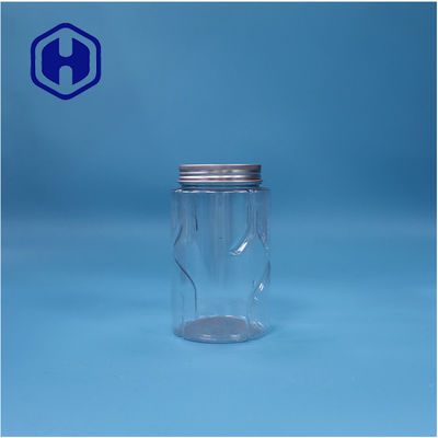 Formas redondas de PET claras Nozes de hortelã doces de hortelã açúcar frasco de alimento para bebês tampa superior de alumínio