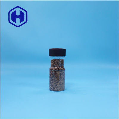 Sal de mostarda PET transparente pimenta preta em pó Curry Spice Jar Flip Top Cap
