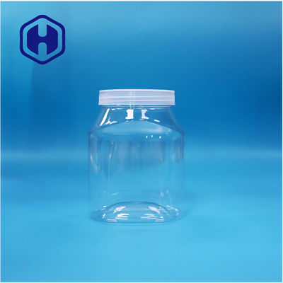 Produtos de plástico PET de forma única Alimentos secos Frutas doces Jarros tampa de parafuso plana