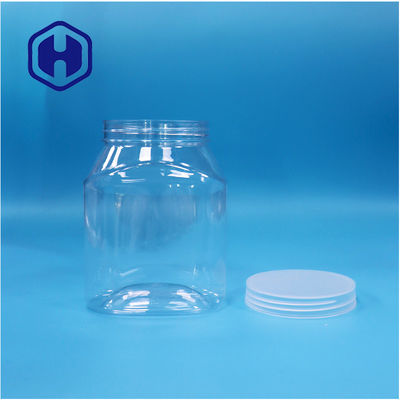 Oval de forma única de plástico para animais de estimação Nozes frutas pimenta doces frascos tampa de parafuso plana