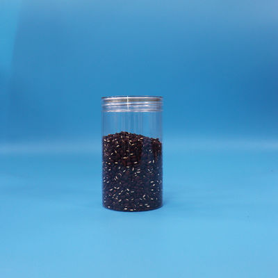 PET transparente cilindro redondo plástico fechável frasco de alimentos embalagem frasco de nozes tampa de parafuso