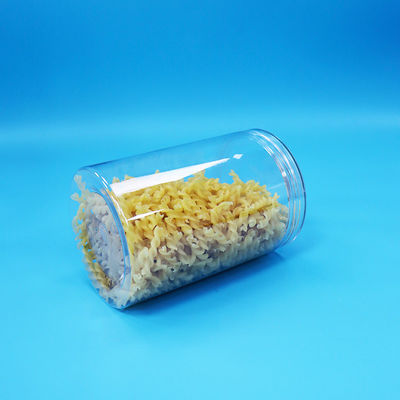 Círculo de doces de alimentos transparente PET redondo frasco de plástico de qualidade alimentar tampa de parafuso transparente