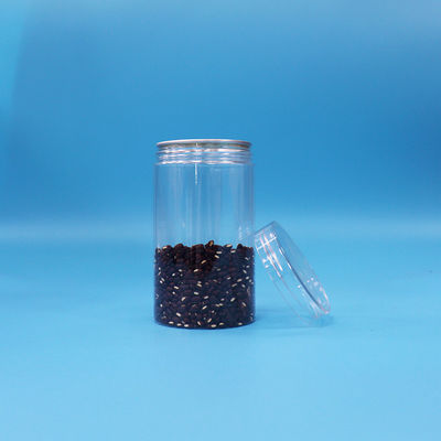 PET cilindro redondo plástico selável frasco transparente embalagem frasco de nozes tampa de frasco padrão alimentar