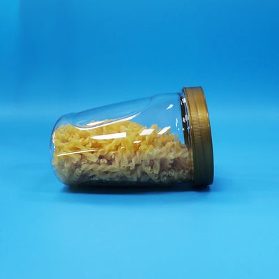 Frasco Transparente de PET Plástico de Boca Larga para Embalagem de Alimentos, Macarrão, Biscoitos e Doces