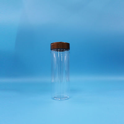 Frascos de especiarias redondos de boca larga de PET transparente com tampas peneiradoras para pimenta em pó
