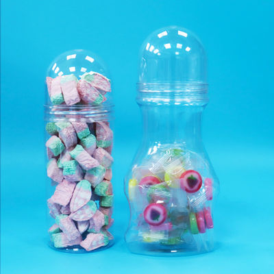 Copo de parafuso de alimentos para bebês plástico PET transparente frasco de qualidade alimentar novo design para doces duros