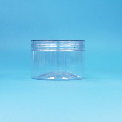 Frasco de PET cilíndrico transparente de fácil abertura com tampa de rosca para frutas secas, doces e biscoitos