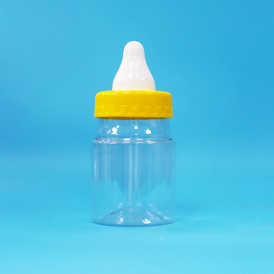 Frasco selado de plástico PET transparente com tampa de rosca sem Bpa para alimentos, doces, biscoitos e nozes